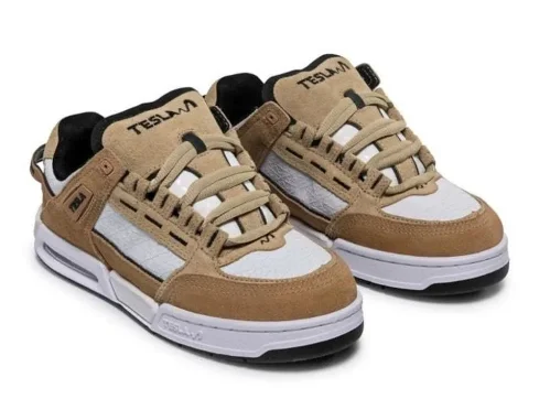 Tênis Tesla Coil Delux 2401-12  Marrom/Bege/Branco 2