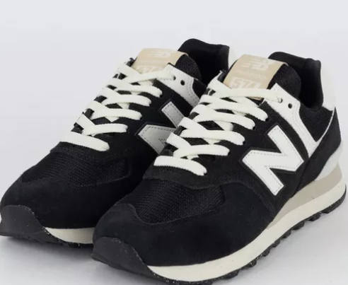 Tênis New Balance U574tr2 574V2  Preto/Branco/Bege 2