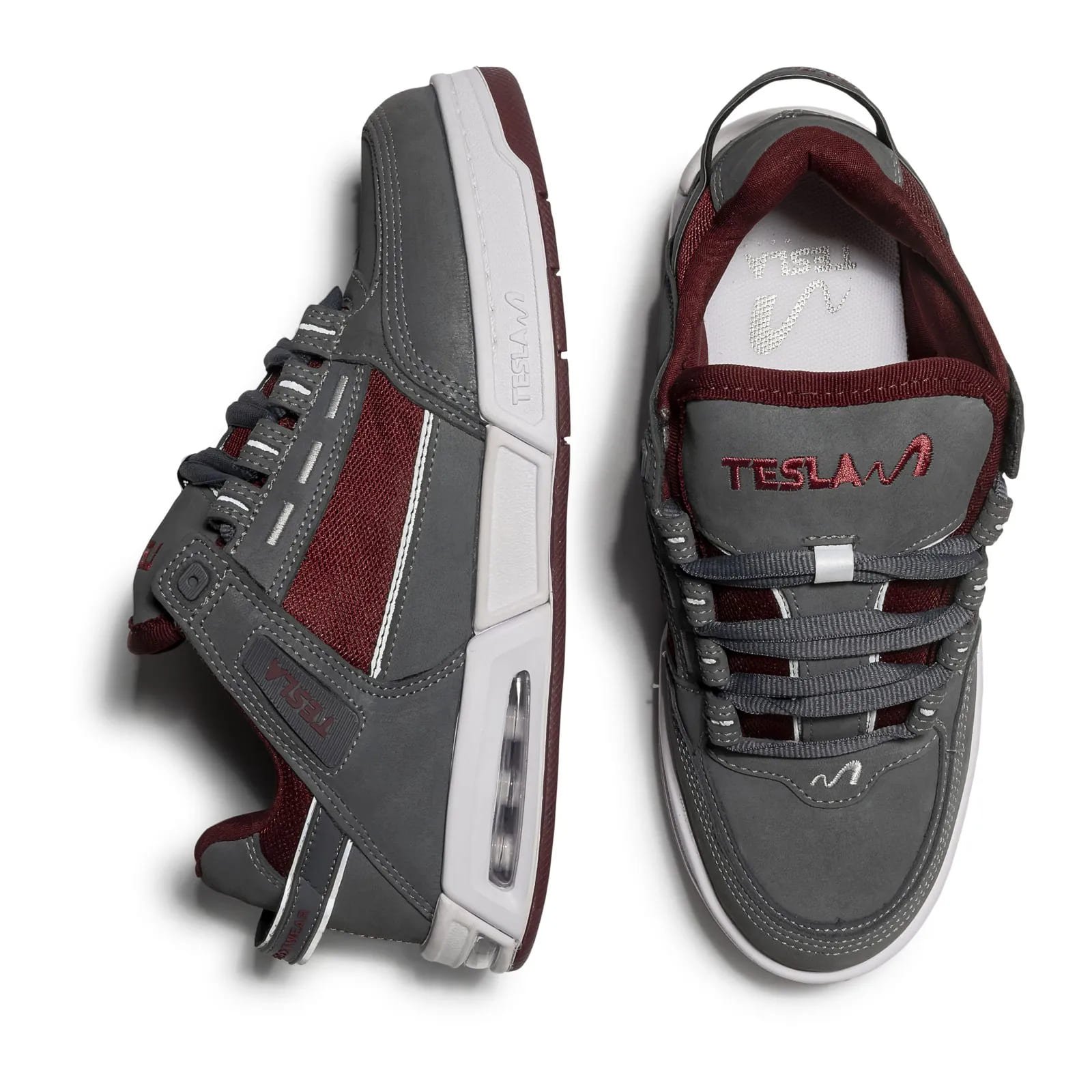 Tênis Tesla Coil Delux 2401-04  Cinza/Branco/Vermelho 4
