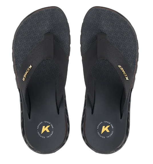 CHINELO KENNER EDIÇÃO ESPECIAL RAKKA 1900062101-1 Preto/Marrom/Dourado 2