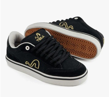 TESLA TENIS FLOW PRETO/DOURADO Preto 3