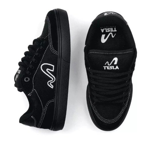 TESLA TENIS FLOW  PRETO/PRETO Preto/Branco 2