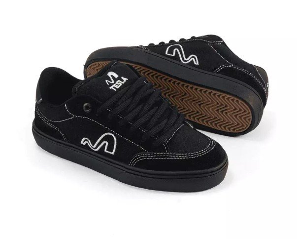 TESLA TENIS FLOW  PRETO/PRETO Preto/Branco 5