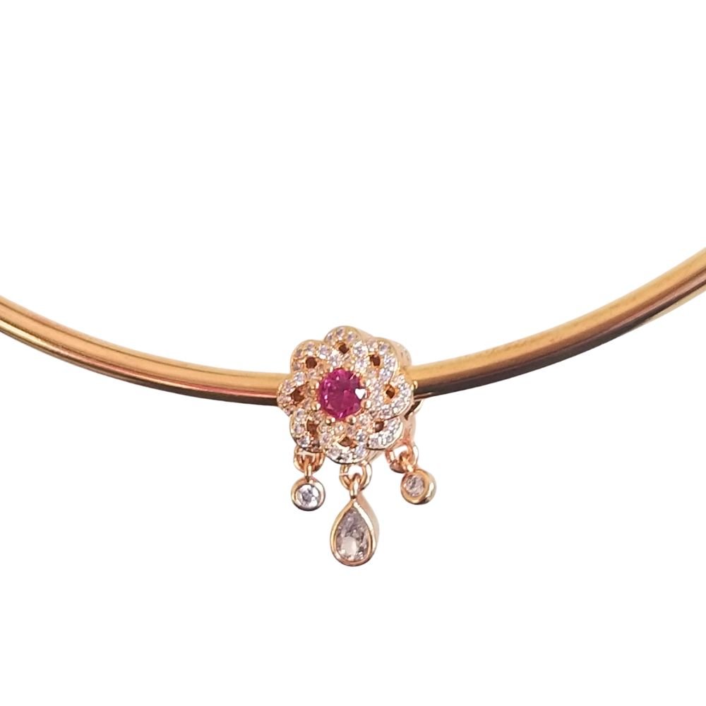 Semijoia - Choker aro rígido com Berloque Filtro dos Sonhos Cravejado - Ouro 18k Dourado 2