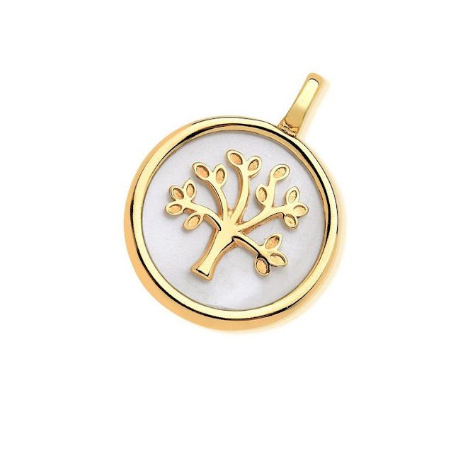 Semijoia - Colar Cristais Naturais Quartzo Rosa com Medalha Árvore da Vida com Cristal Opalina - Ouro 18k Prata 4