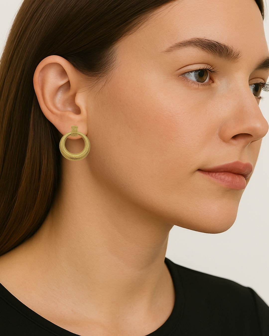 Brinco Aro Banhado a Ouro 18k Dourado 2