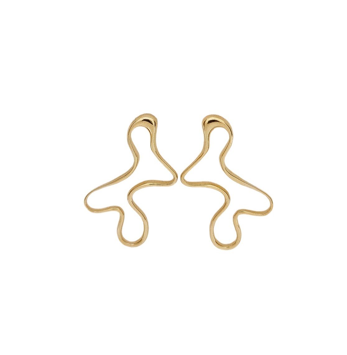 Brinco Ondulado Banhado a Ouro 18k