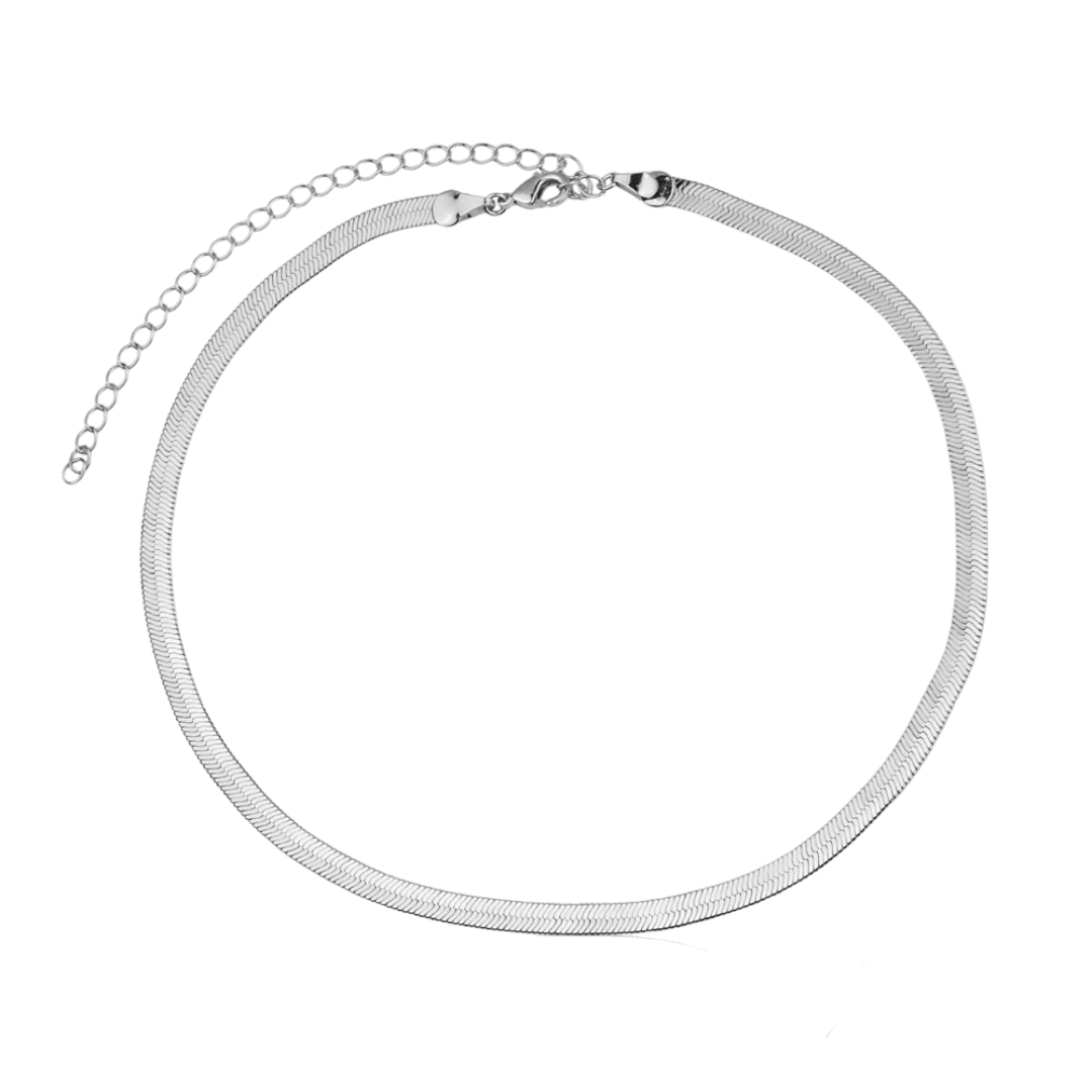 Choker Maleável 4mm Banhada a Prata Prata 1