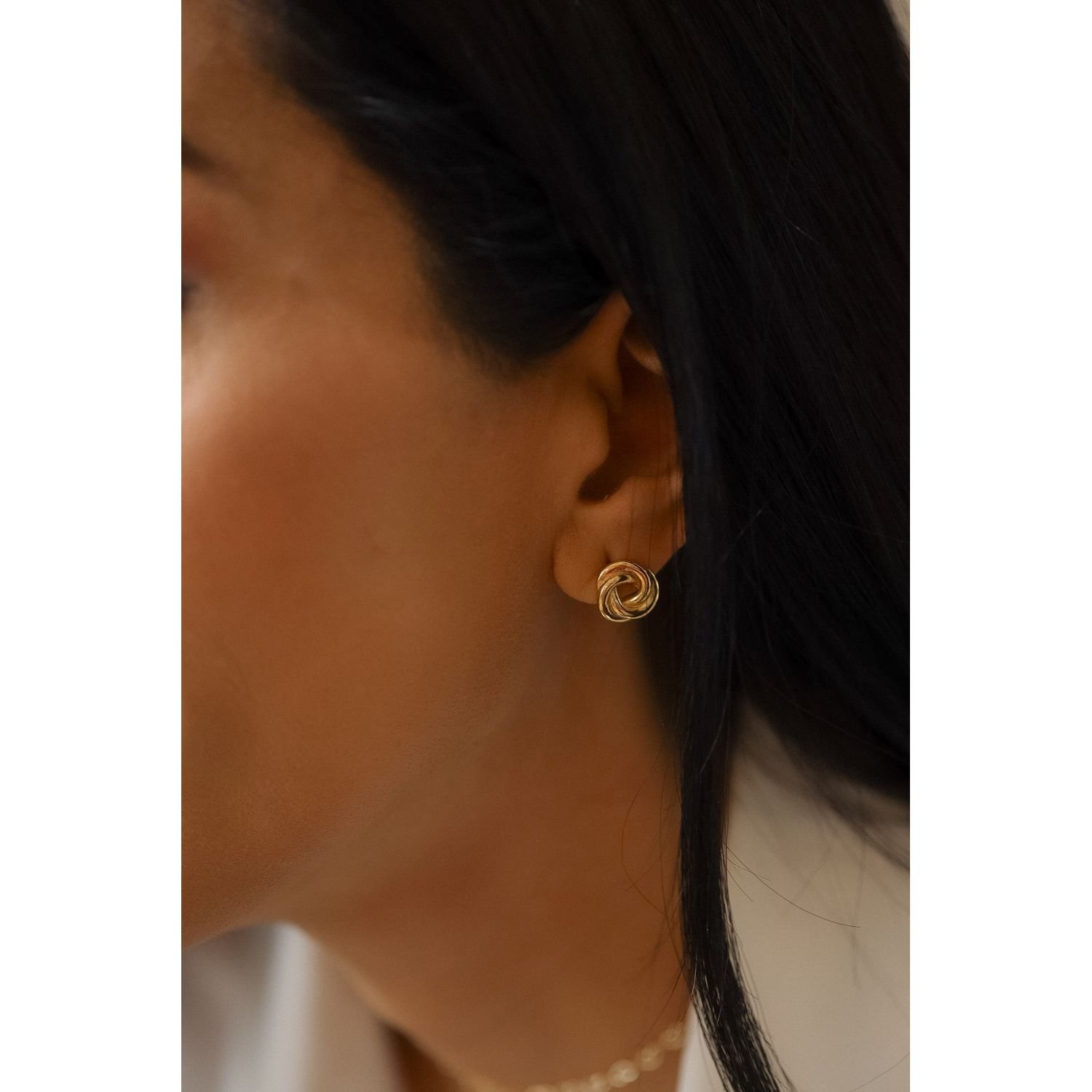 Brinco Entrelaçados Banhado Ouro 18k Dourado 2