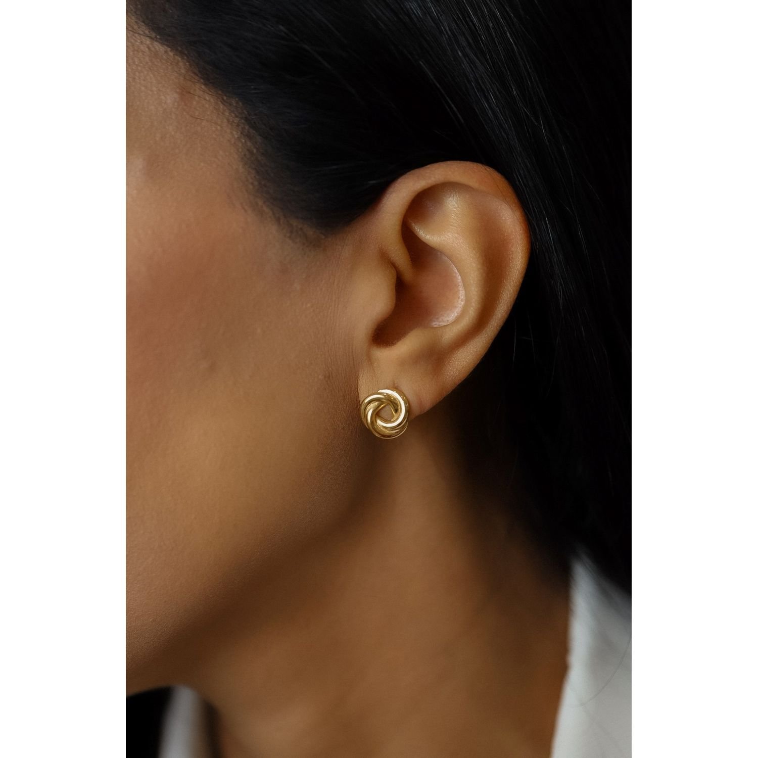 Brinco Entrelaçados Banhado Ouro 18k Dourado 4