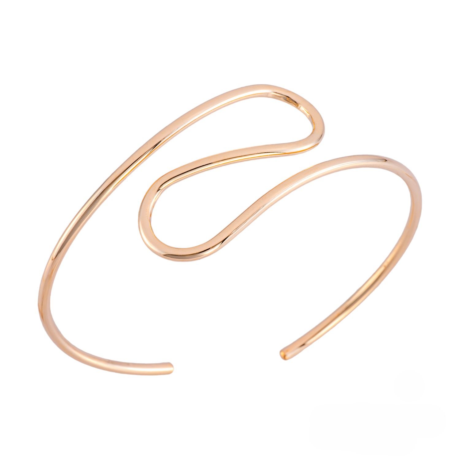 Bracelete Ondas Banhado a Ouro  18k