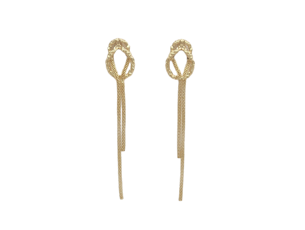 Brinco Franja Banhado a Ouro 18 k