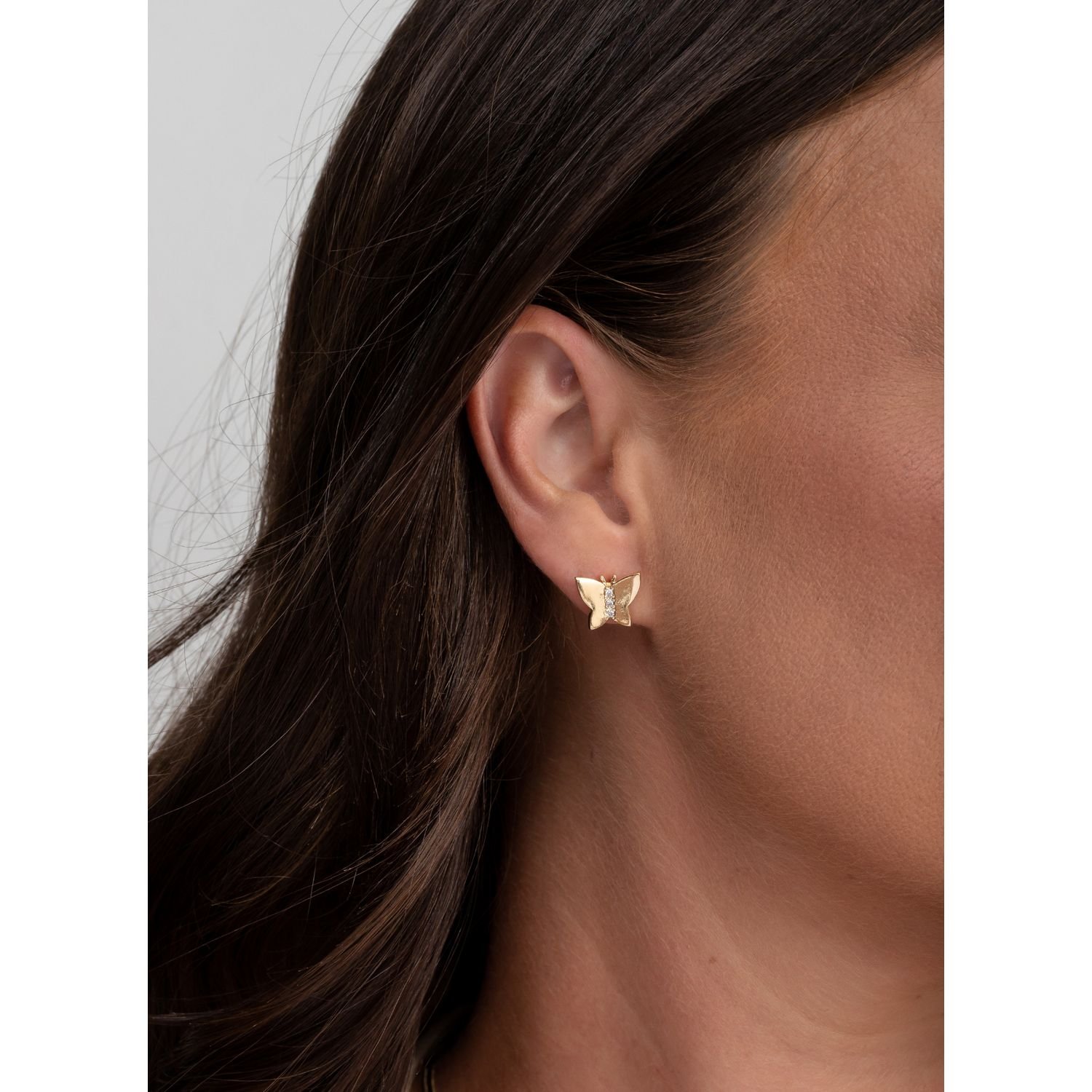 Brinco Borboleta Banhado a Ouro 18k Dourado 2