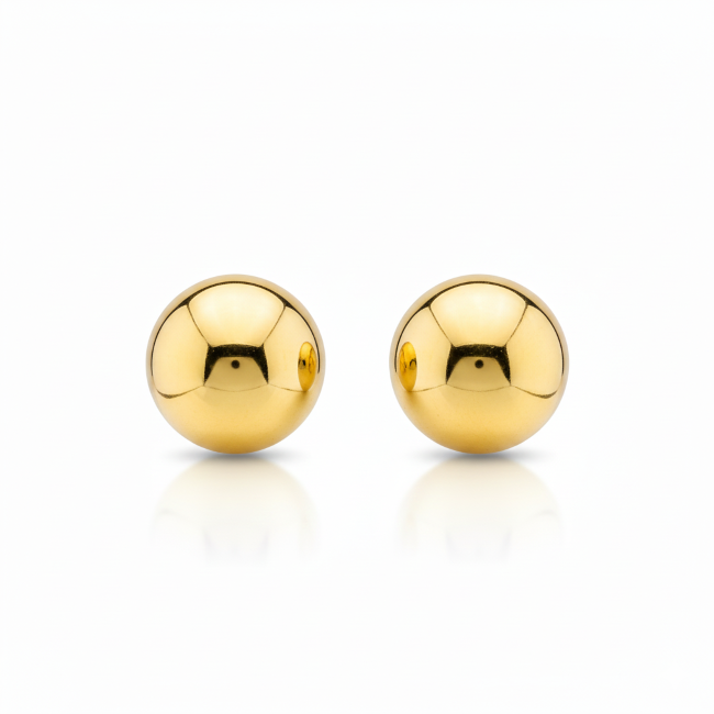 Brinco Esfera Banhado a Ouro 18k