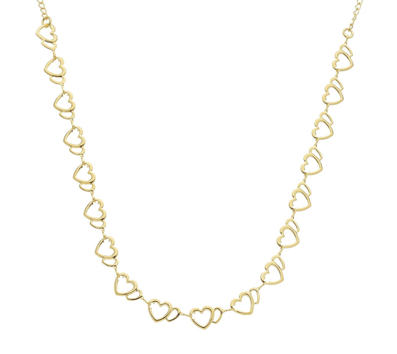 Choker Corações Banhada a Ouro 18k