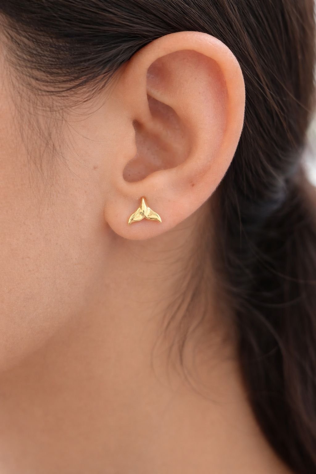 Brinco Rabo de Sereia Banhado a Ouro 18k Dourado 2