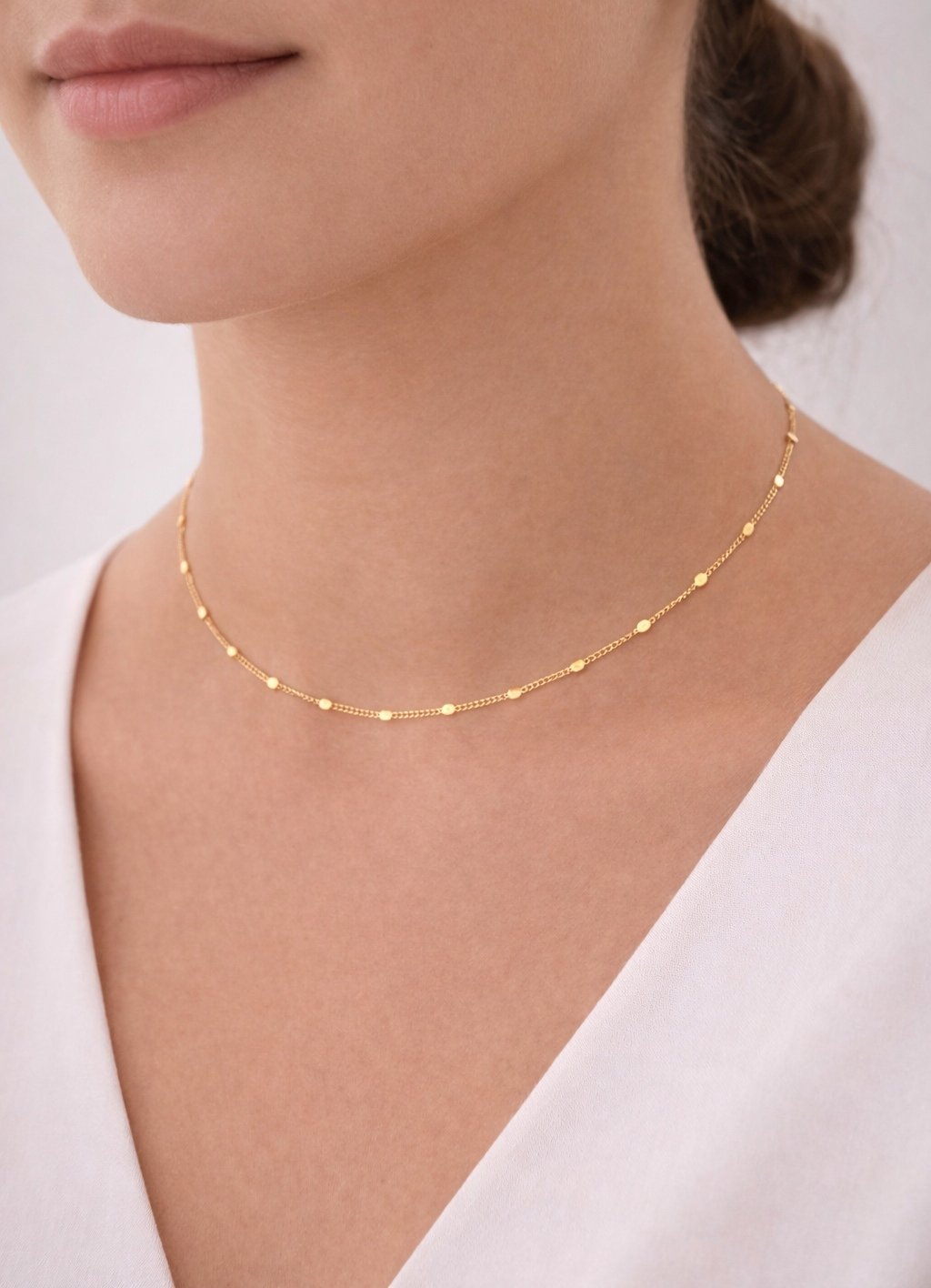 Choker Mini Medalhas Lisas Banhada a Ouro 18k Dourado 2