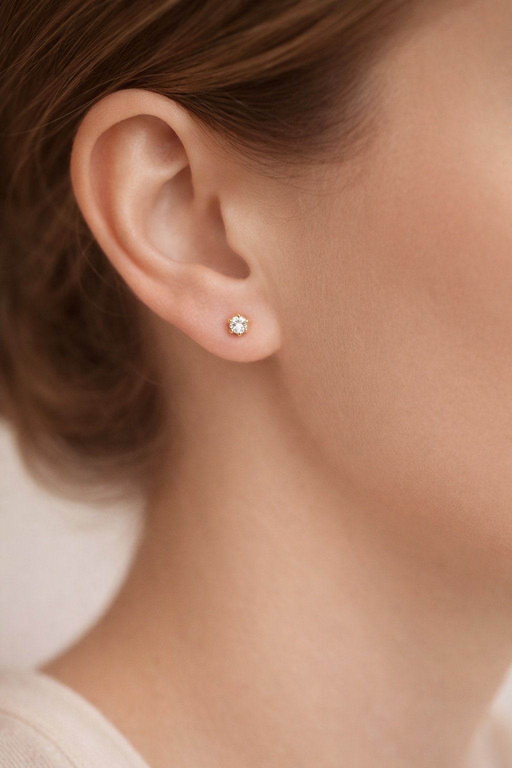 Brinco Ponto de Luz Banhado a Ouro 18k Dourado 2