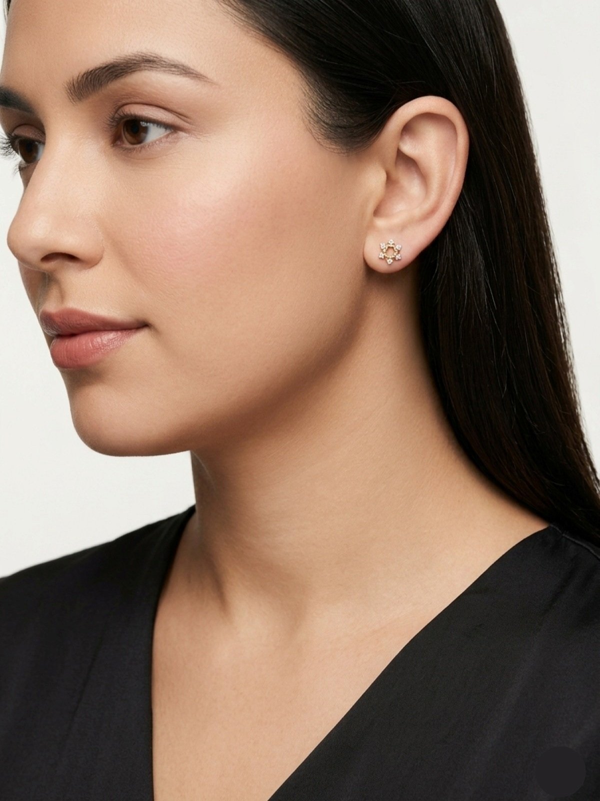 Brinco Estrela Banhado a Ouro 18k Dourado 2