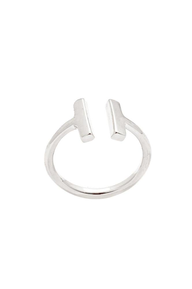 Anel Delicado com Banho em Ródio Branco Prata 1