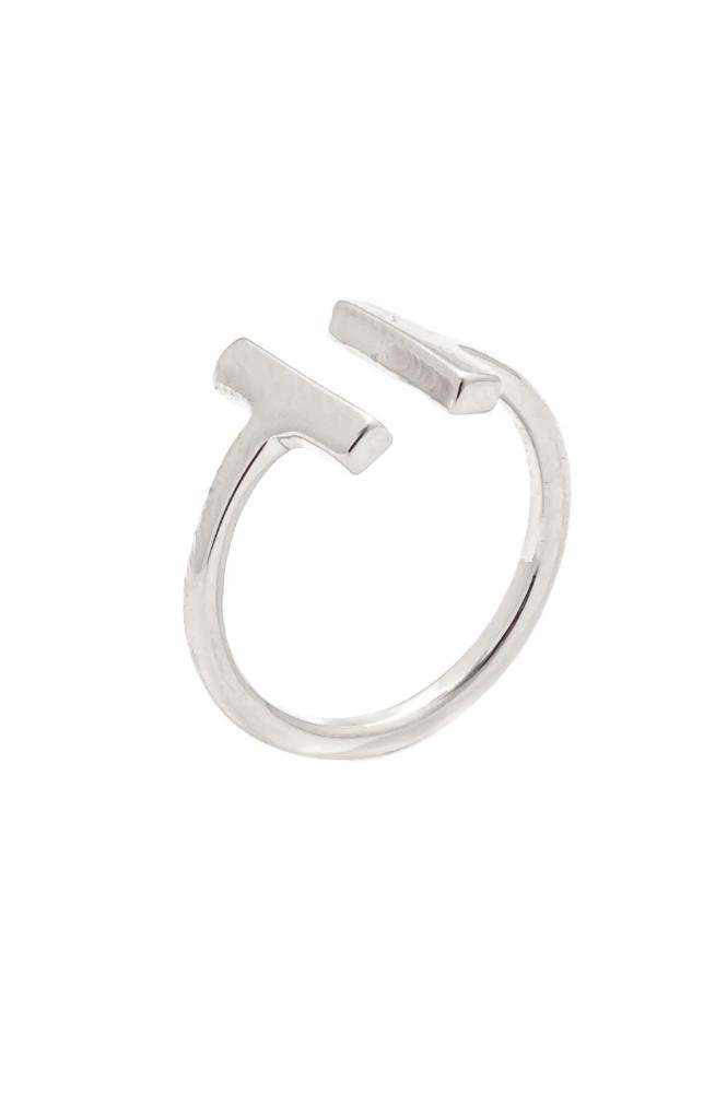 Anel Delicado com Banho em Ródio Branco Prata 2