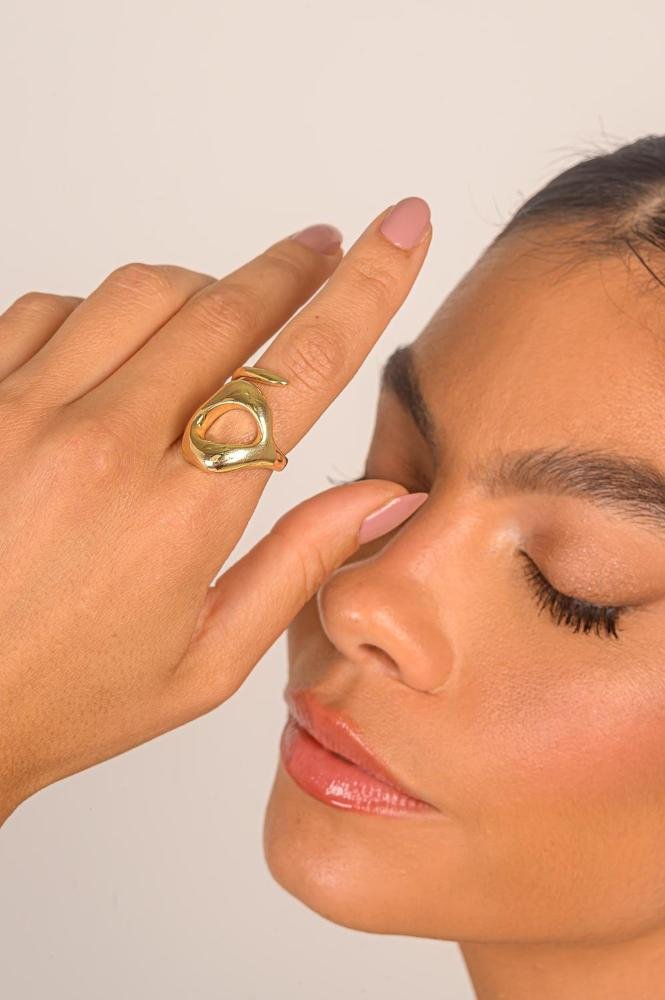 Anel Sonho com Banho em Ouro 18k Dourado 2