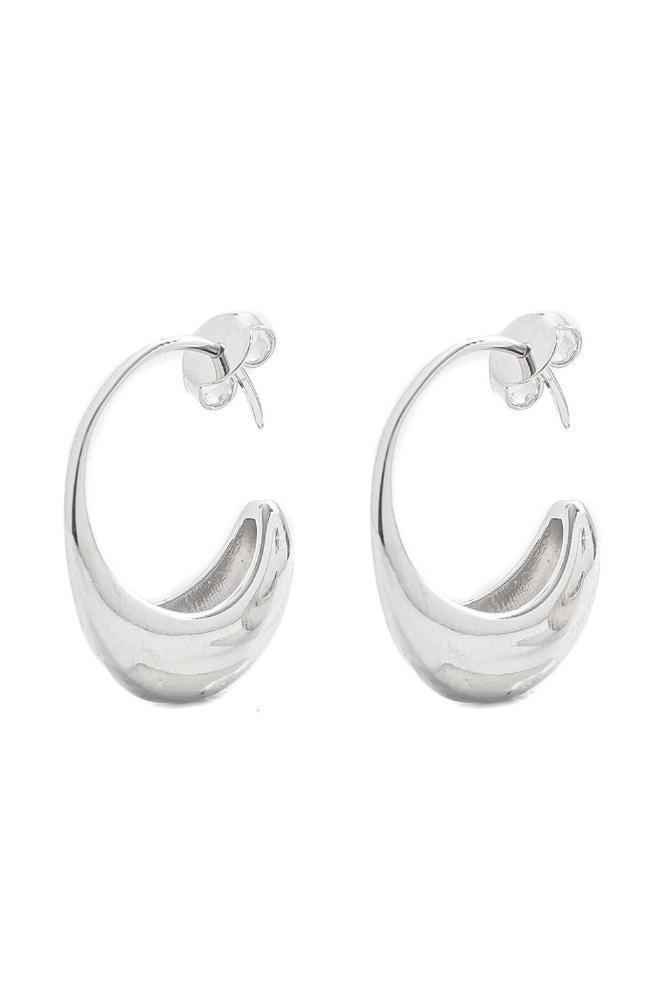 Argola M Delicada com Banho em Ródio Branco Prata 1