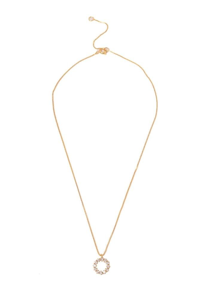 Colar Redondo Cravejado com Banho em Ouro 18k Dourado 1