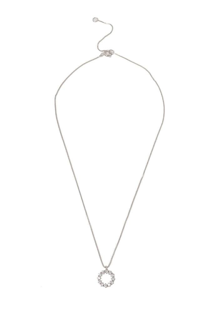 Colar Redondo Cravejado com Banho em Ródio Branco Prata 1