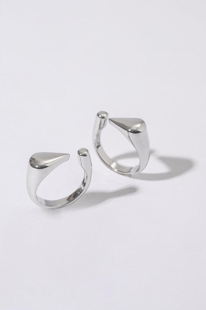 Anel Caminho com Banho em Ródio Branco Prata 3