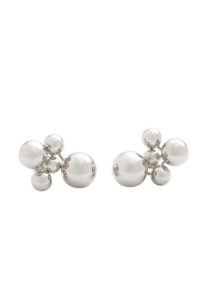 Brinco Cinco Esferas com Banho em Ródio Branco Prata 1