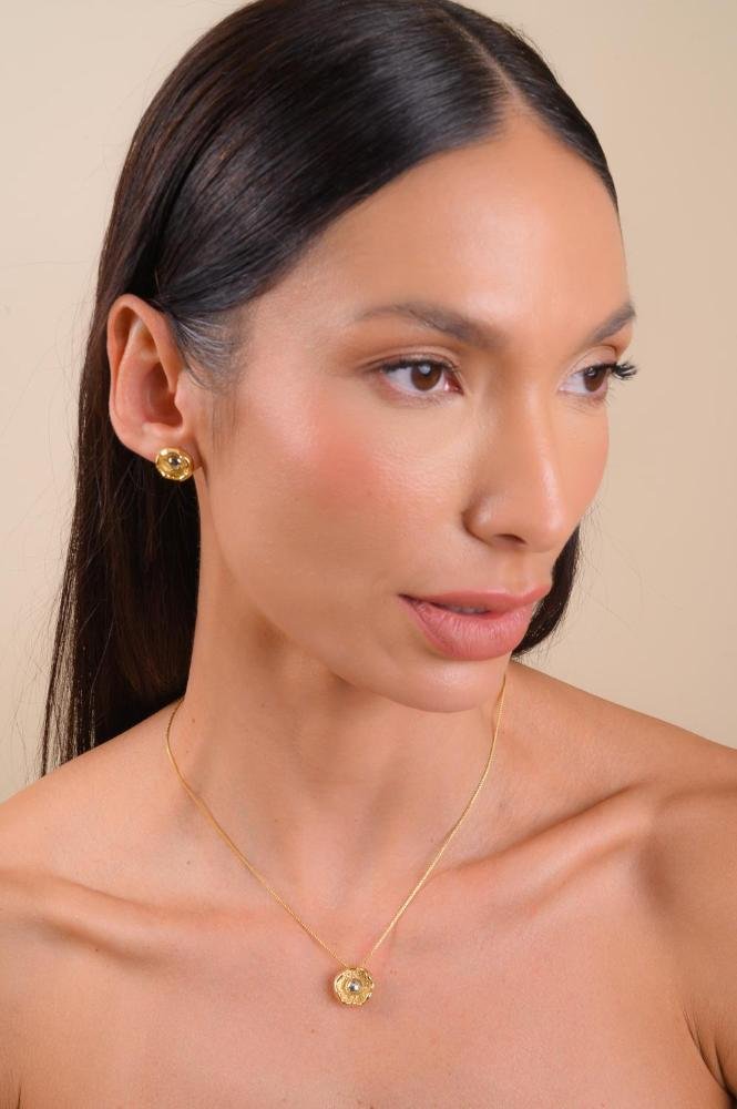 Colar Encaixe Dois Banhos | Ouro 18k e Ródio Branco Dourado 3