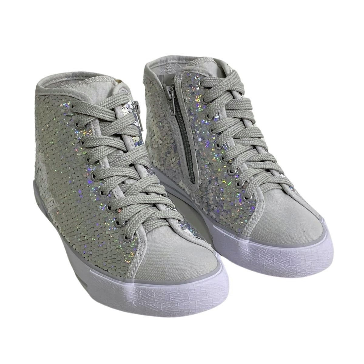 Tênis Infantil Diversão Menina Cano Alto DI2448 Prata Prata 4