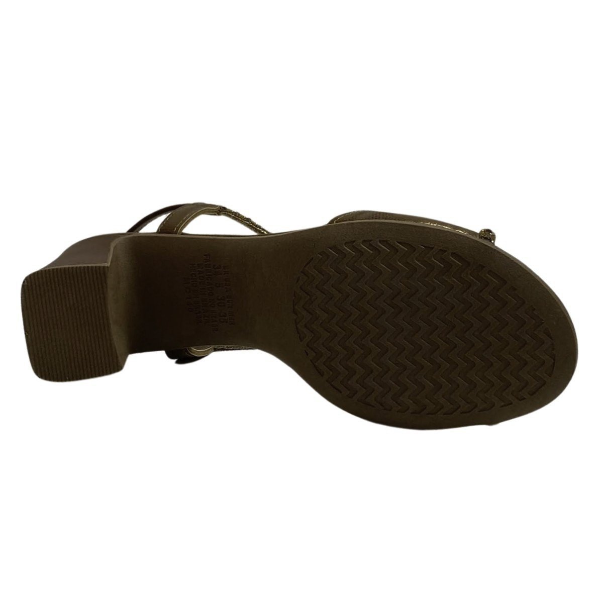 Sandália Casual Mississipi Salto Bloco Feminina MF752 Bronze Bronze 6