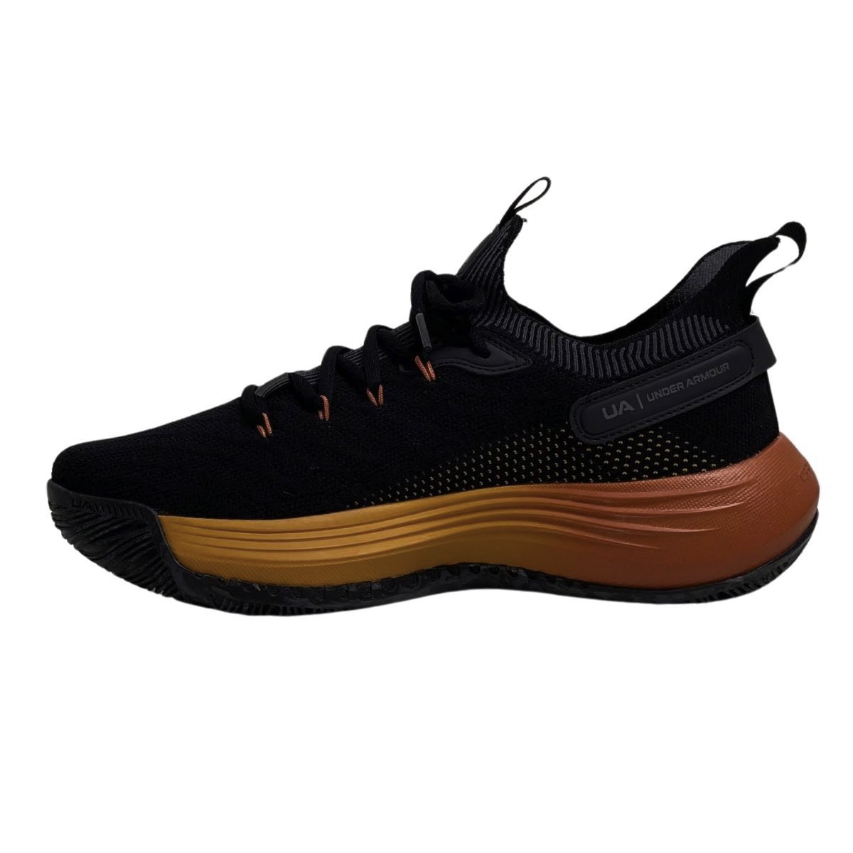 Tênis Masculino Under Armour Hooper 6009909M Preto Preto/Laranja 3