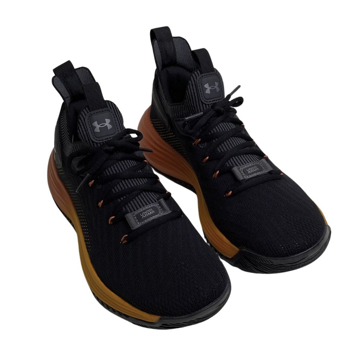 Tênis Masculino Under Armour Hooper 6009909M Preto Preto/Laranja 4