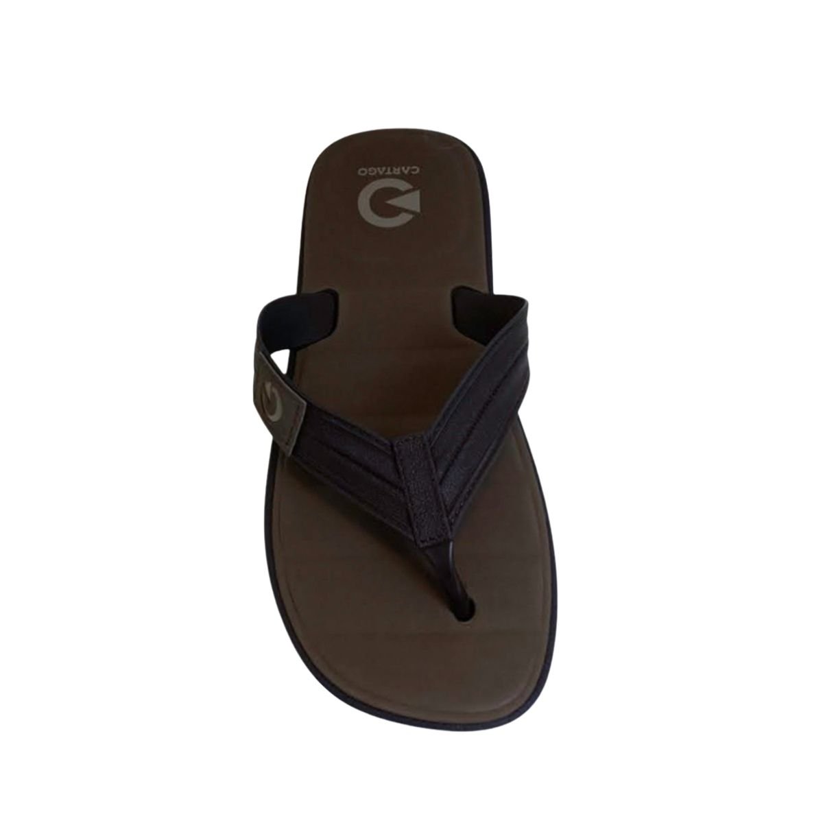 Chinelo Cartago Masculino 12516 Marrom Preto 3