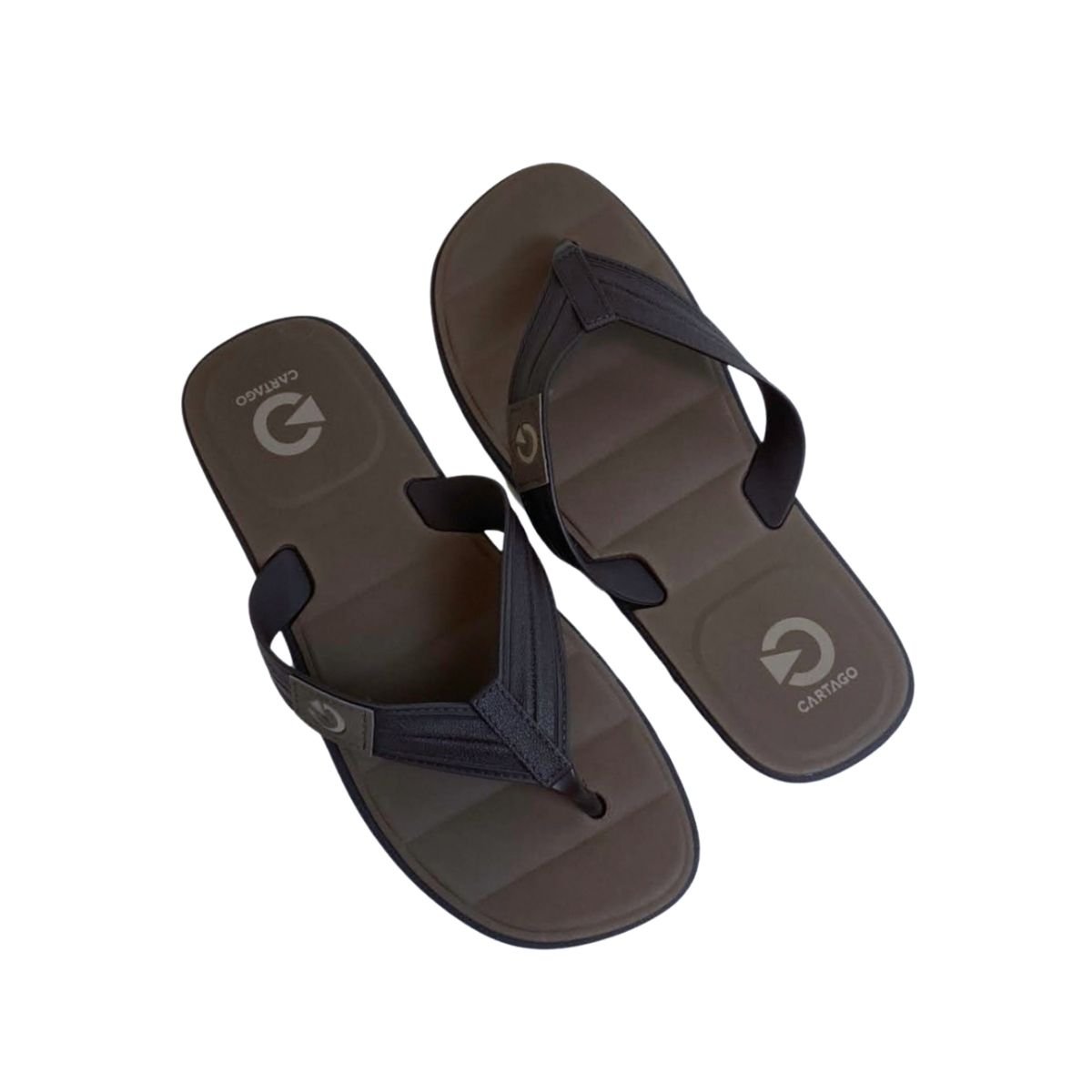 Chinelo Cartago Masculino 12516 Marrom Preto 4