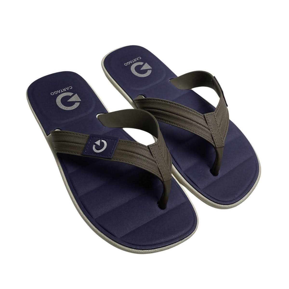 Chinelo Cartago Masculino 12516 Marinho Marrom 5