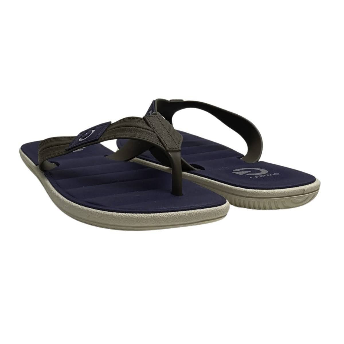 Chinelo Cartago Masculino 12516 Marinho Marrom 6