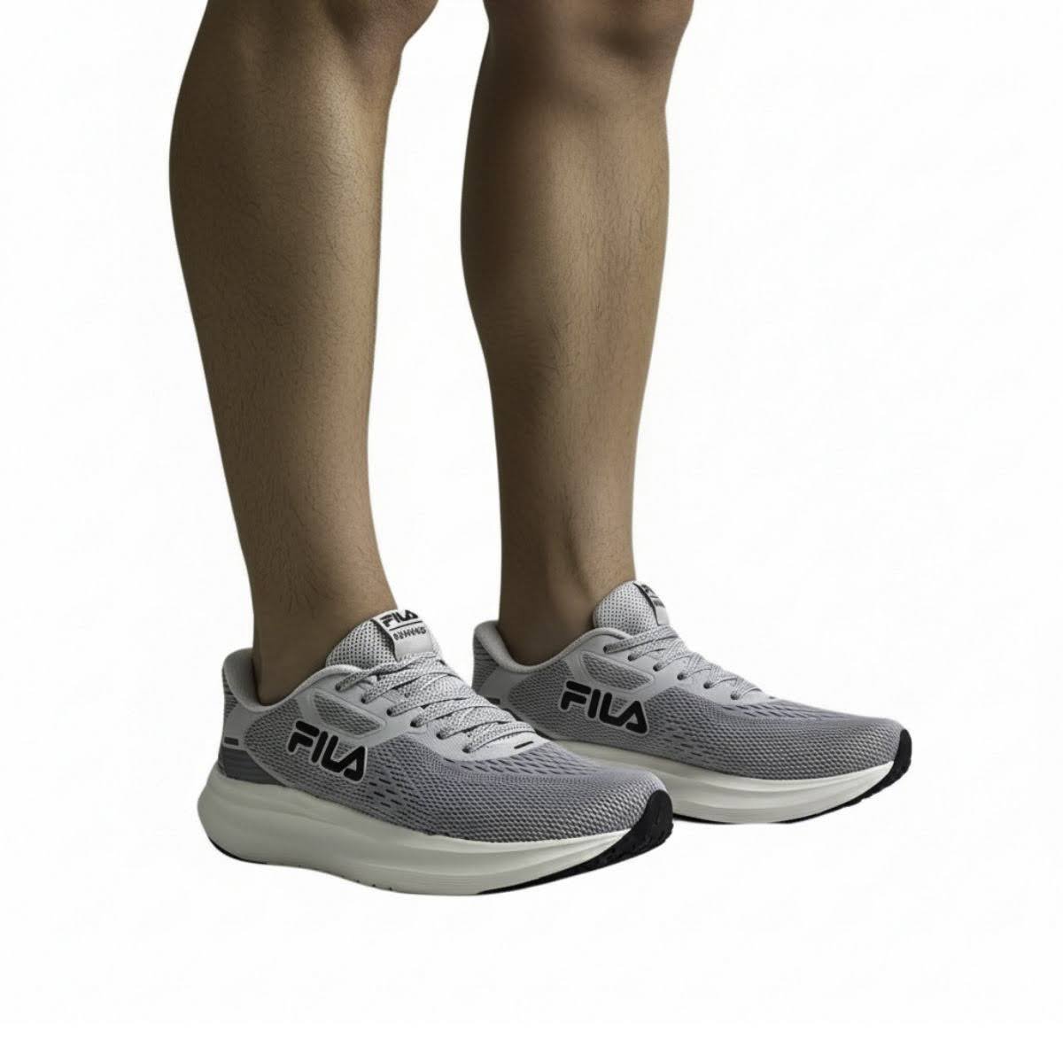 Tênis Esportivo Fila Masculino FO1R00193 Cinza Claro Cinza 2