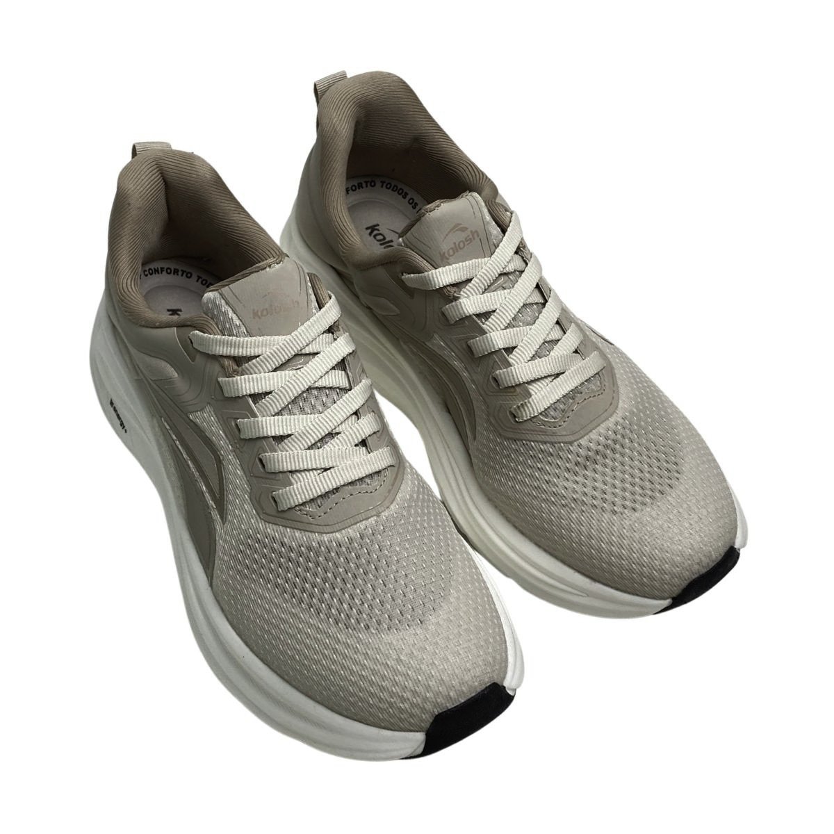 Tênis Kolosh Feminino Esportivo E0582 Bege Bege 4