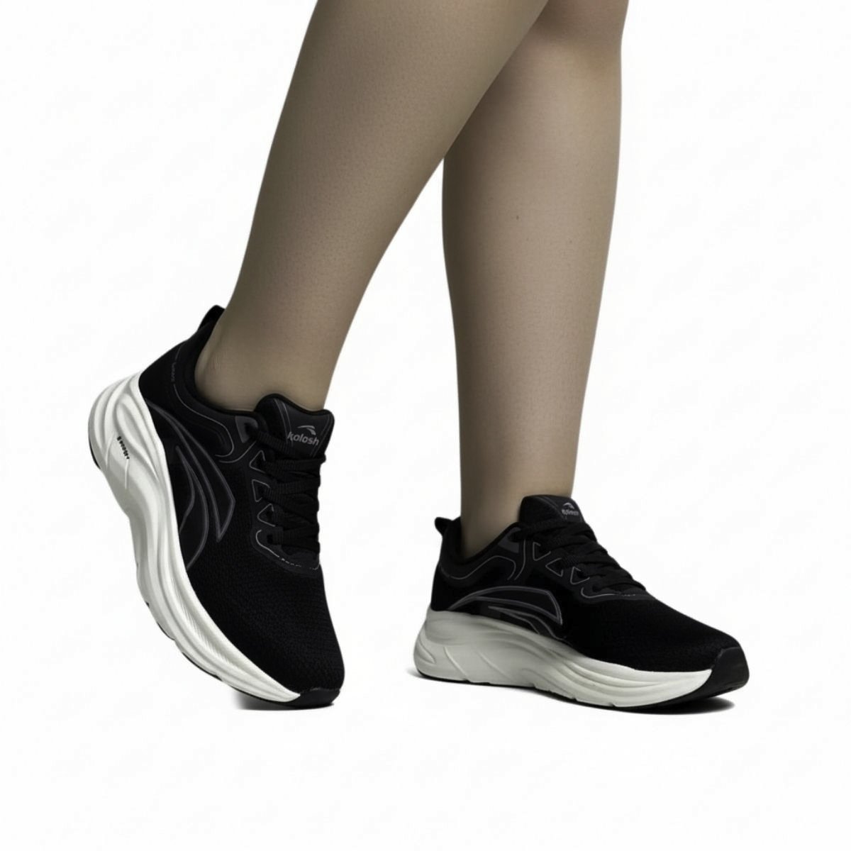 Tênis Kolosh Feminino Esportivo E0582 Preto Preto 2