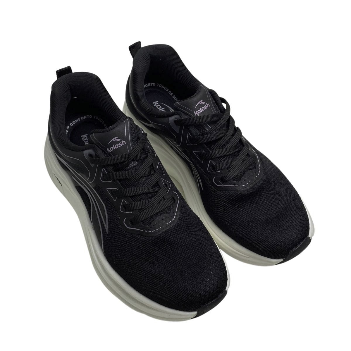 Tênis Kolosh Feminino Esportivo E0582 Preto Preto 4