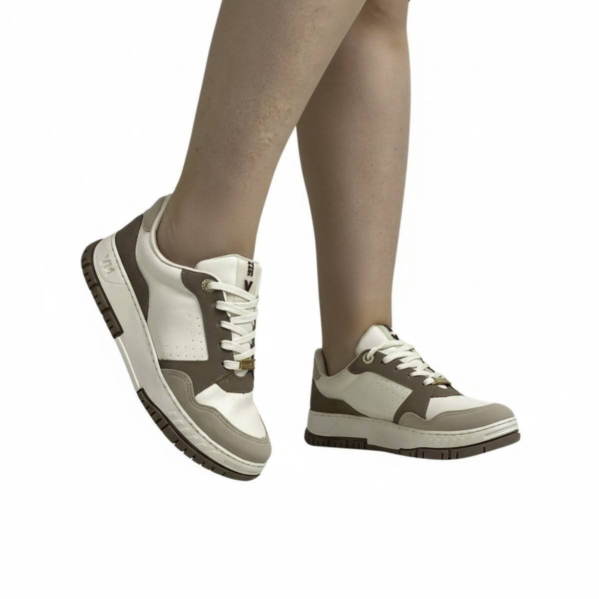 Tênis Casual Via Marte Feminino 219002 Creme Creme 2
