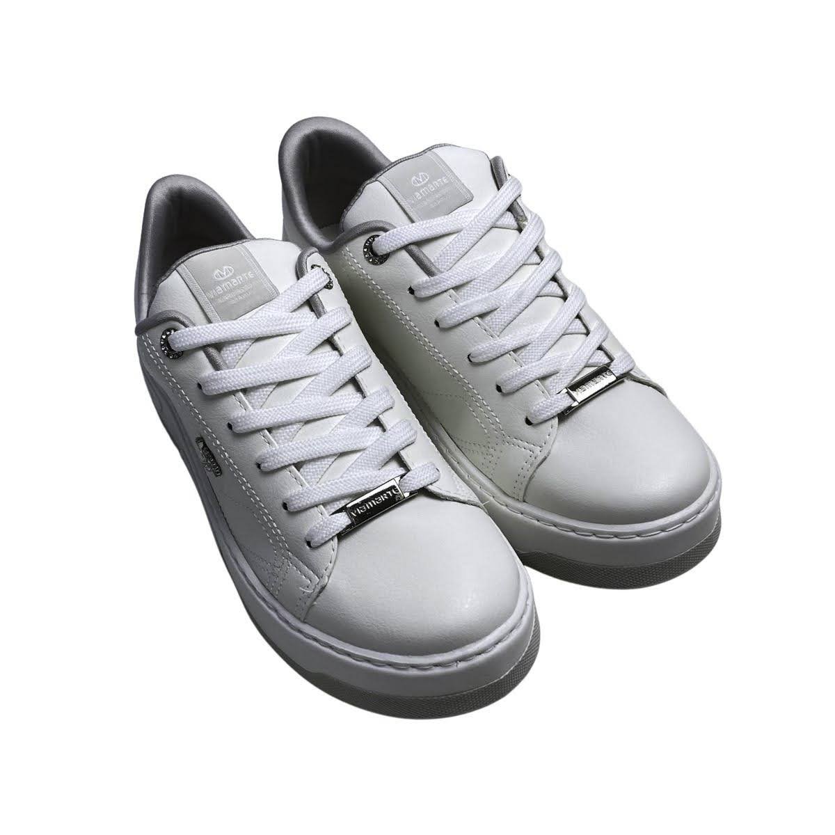 Tênis Casual Via Marte Feminino 126017 Branco Branco 4