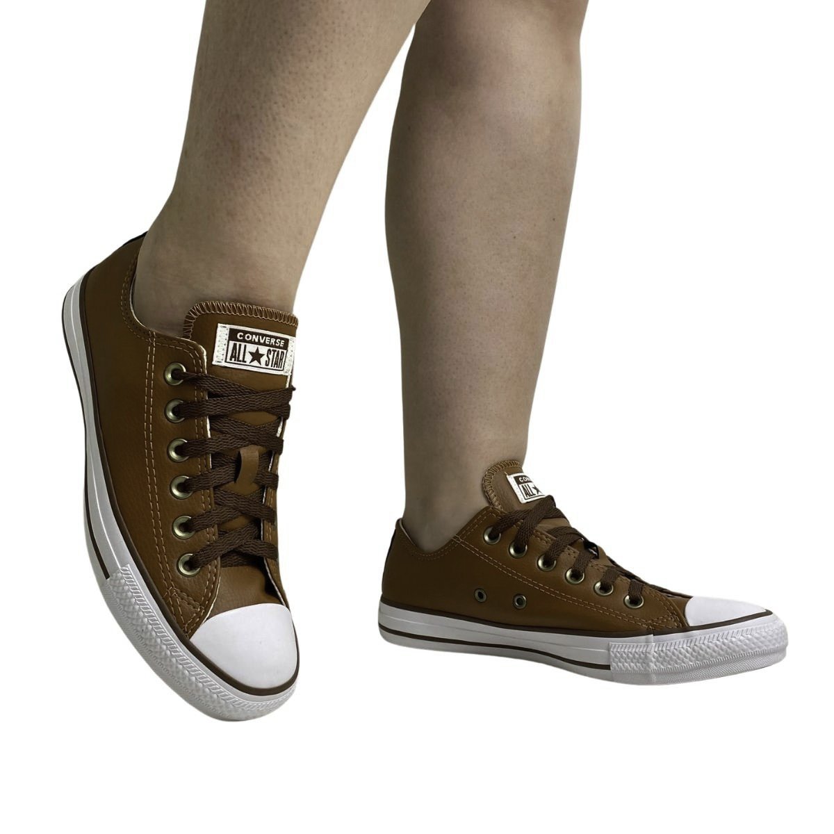 All Star Tênis Masculino Couro CT04500005 Marrom Marrom 3