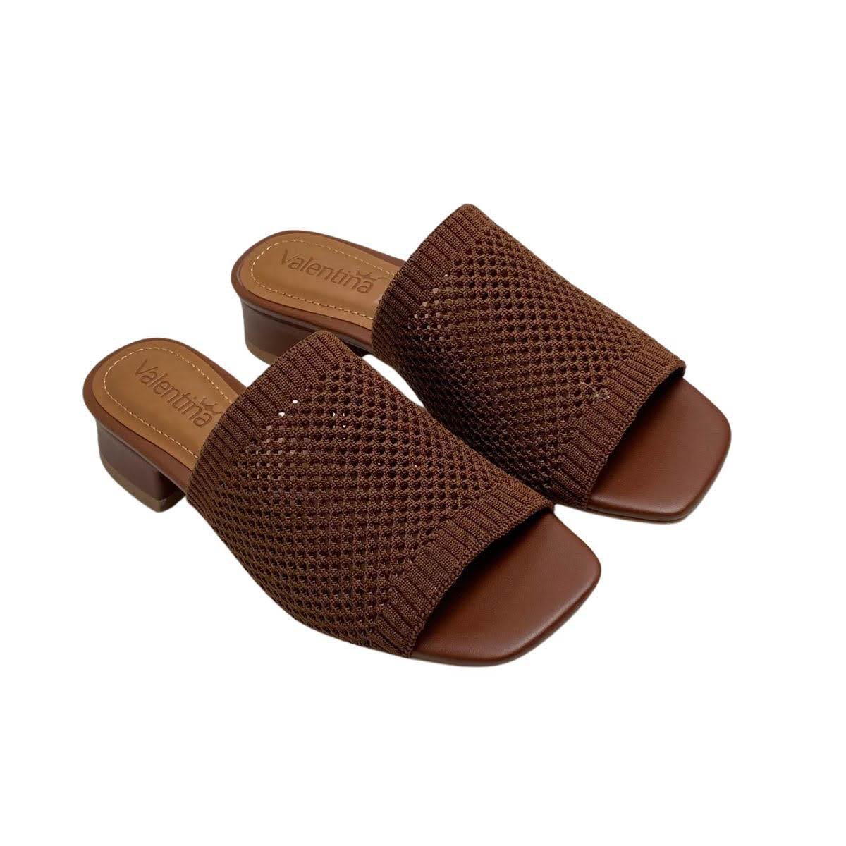 Tamanco Valentina Feminino 455058 Marrom Escuro Marrom 4