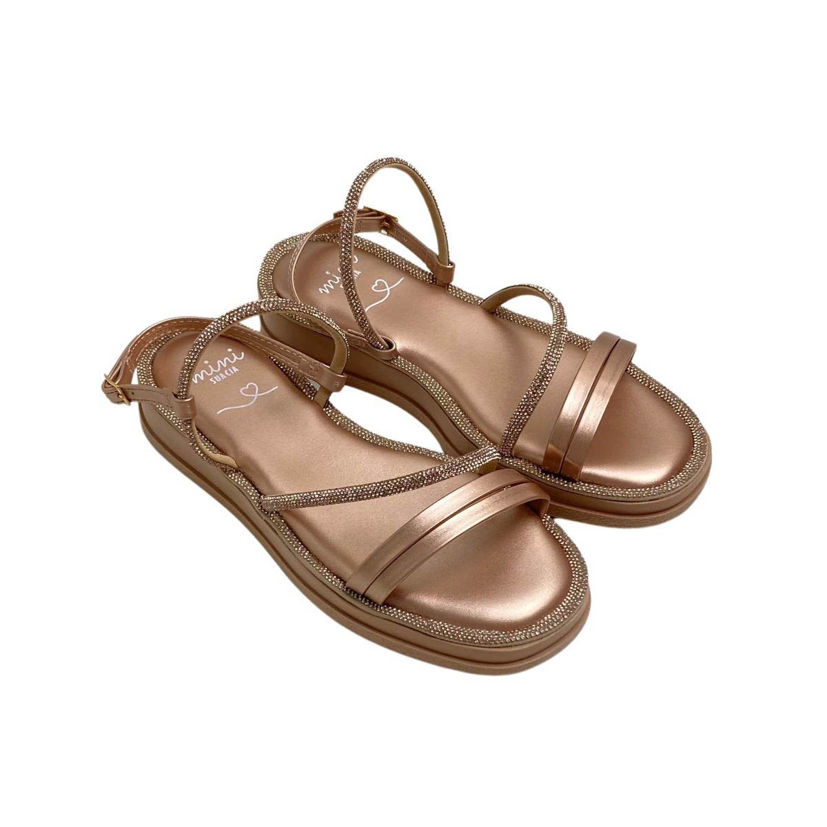 Sandália Mini Sua Cia Infantil Menina 9052146 Rose Rose 4