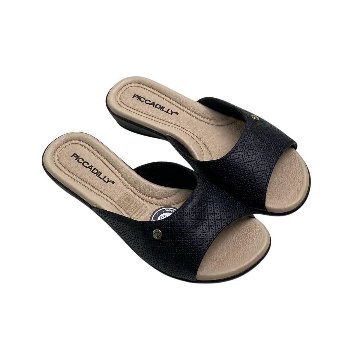 Tamanco Piccadilly Feminino 500352 Preto Preto 4